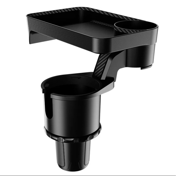 Car Cup Holder Attach Tray 360° Swivel Adjustable Eating Table Holders Expander - Picture 2 of 13